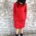 Vintage 70s Red Wool Dress