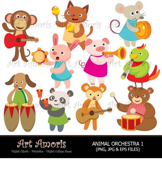 clipart animals playing musical instruments - photo #14
