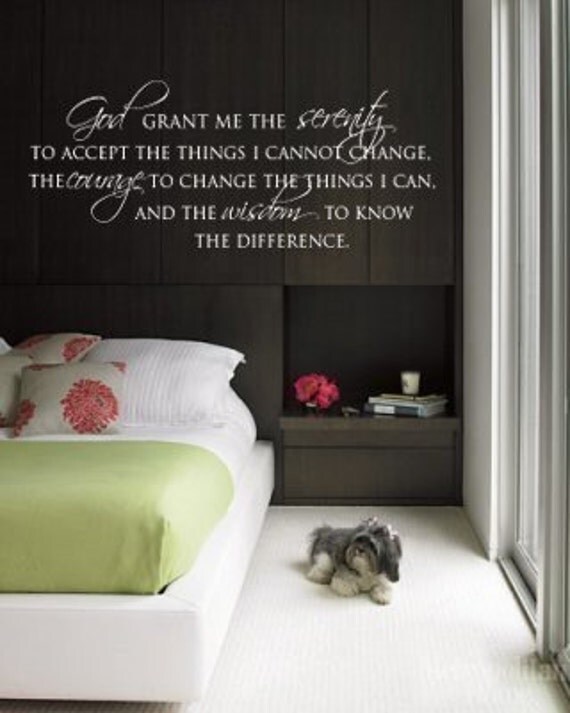 Serenity Prayer Vinyl Wall Decal/Décor