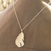HOLIDAY SALE - Silver Feather Necklace - Large Silver Feather on Sterling Silver Chain, Simple Modern Jewelry, Bird Feather Pendant