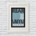 midcentury movie print 50's typographic modernist minimalist poster rear window hitchcock