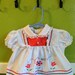 VTG. Red, white and blue baby dress...Flowers, polka dots and bees. Size 3/6M.