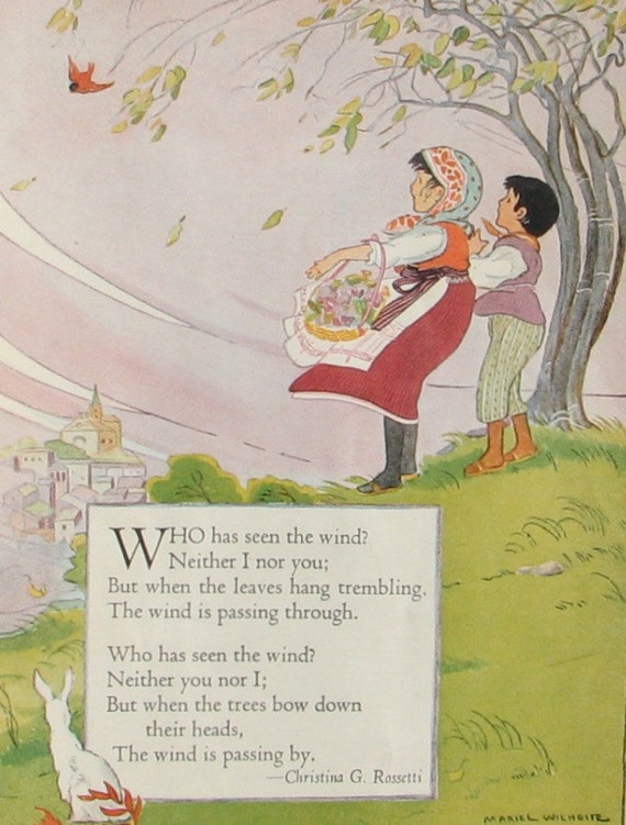 Childrens Poem Who Has Seen The Wind Illustrated