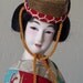 Vintage Asian Cloth Geisha Kimono Doll in Giant Glass Display Box Case with Poseable Fingers