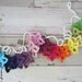 Colorful Crocheted Star Flower Garland/Bunting - Rainbow