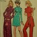 1970s Ruffled Vintage Look Maxi Dress Simplicity Pattern 9519 Size 11/12 Bust 32"