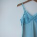 Lord & Taylor full slip 34 vintage Hand dyed aquamarine 1950s