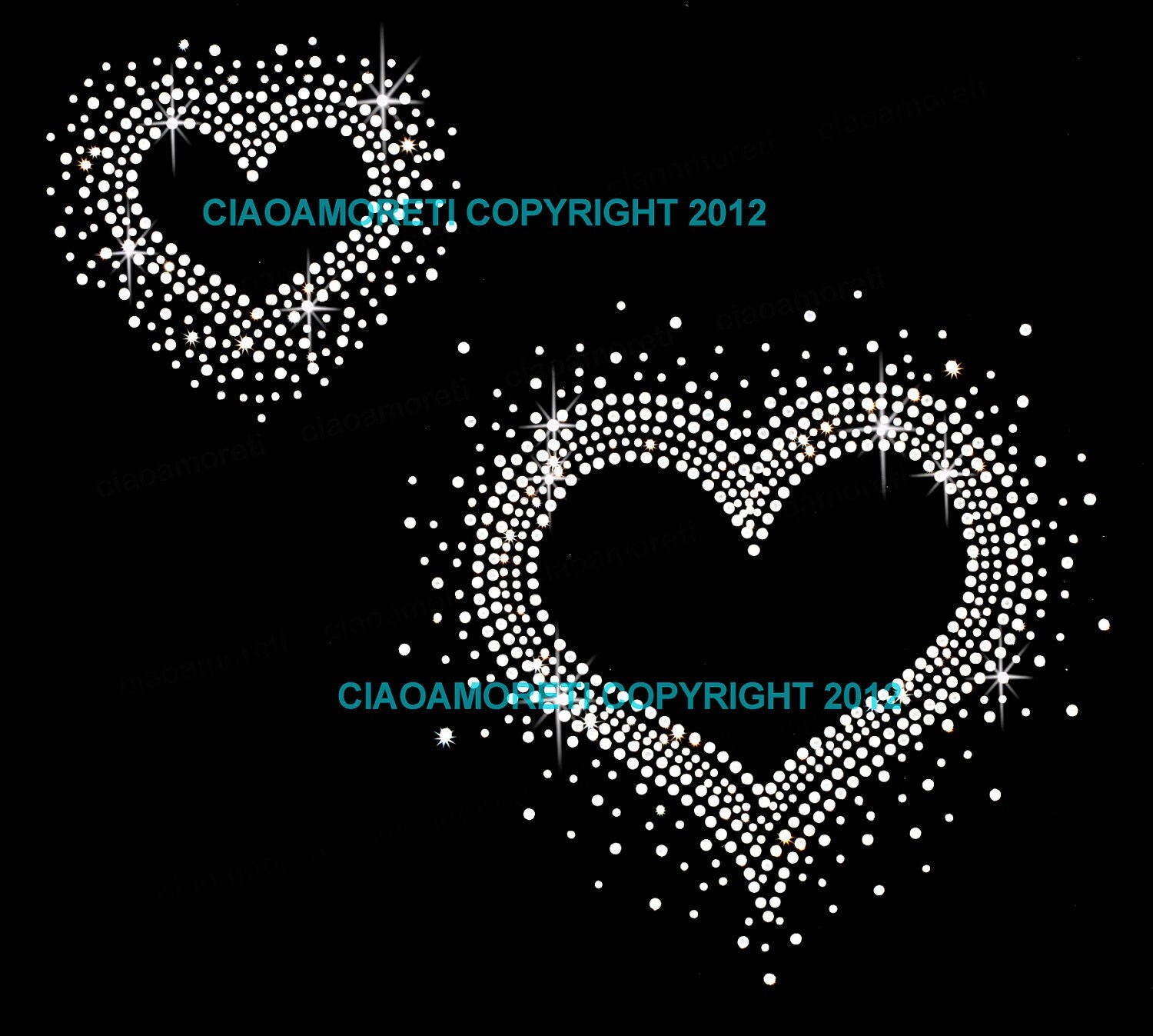 SUPERDANT Rhinestone Iron On Hotfix Transfer Decal Cocktail Heat Tra