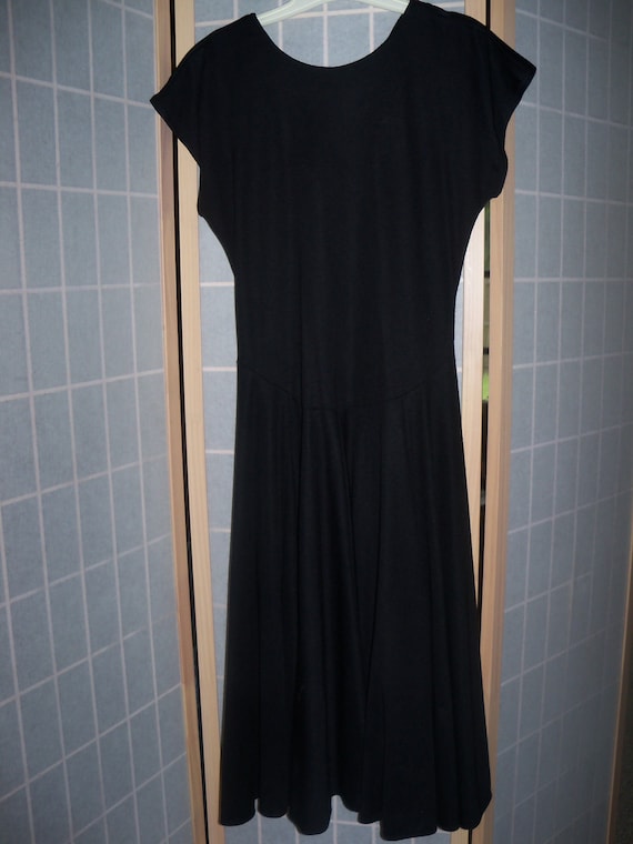 Black Dress After Five Retro 1980s Casual Evening by OldSowellShop