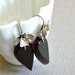 Baltic Amber & Silver Flower Drop Earrings