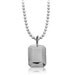 Modern diamond necklace, faceted metal, sterling silver, Modern Rock Emerald cut