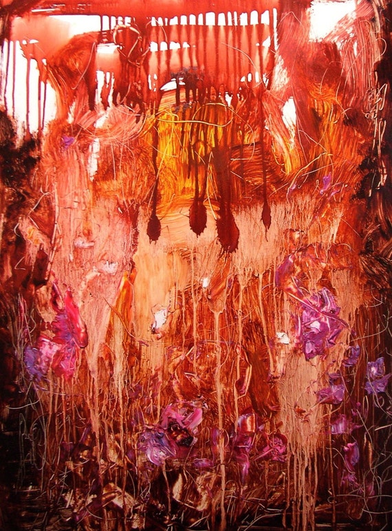 Painting Bloody Valentine original gestural by Mossmottle on Etsy
