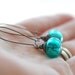 Teal Earrings, Glass Jewelry, Dangle Earrings, Teal Artisan Glass, Made in Canada, Beach Wedding Jewelry - Evergreen