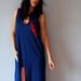 vintage KEYHOLE night dress / novelty LOVE applique 1970s lingerie dress