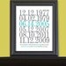 Subway Art, Custom Dates, Subway Prints, Large Print, 11x14