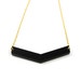 Black Chevron Necklace - Chevron Pendant Necklace - Arrow Jewelry - Geometric Jewelry