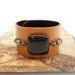 Beaded Caramel Leather Cuff Bracelet for Women, Handmade Leather Jewelry, Leather Accessories