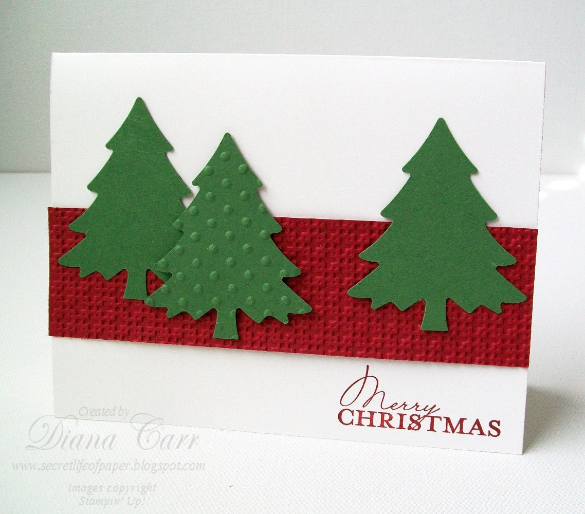 Personalized Christmas Card Set of 10 Hand Crafted Christmas
