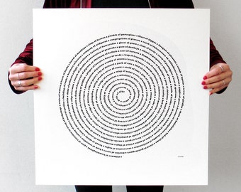 The Original Collective Animal Nouns Typographic Print - gift - college room modern dorm decor - modern art - screenprint poster - bookworm