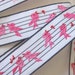 2 yards SONG BIRDS embroidered Jacquard ribbon with pink and red birds on white. 1 inch wide. 810-A