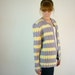 Spring Cardigan / Yellow and Gray Striped Sweater