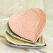Reserved for Debbie***Ceramic Trinket Dish Ring Holder Pink Cabbage Rose Heart Valentine