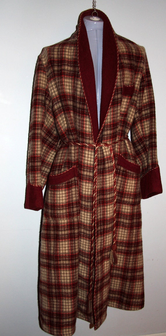 1940s mens scottish wool robe G&W King ltd by toottootsie on Etsy
