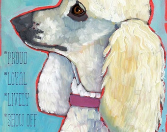 Poodle No. 2 - magnets, coasters and art prints