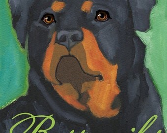 Rottweiler No. 1 - magnets, coasters and art prints