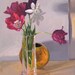 Flash Sale! Oil Painting floral still life wall art "Ghost Flowers" Original oil by Sarah Sedwick 11x14in