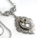 Silver and Crystal - Steampunk Necklace Handmade Jewelry Pendant - by Gypsy Trading Company