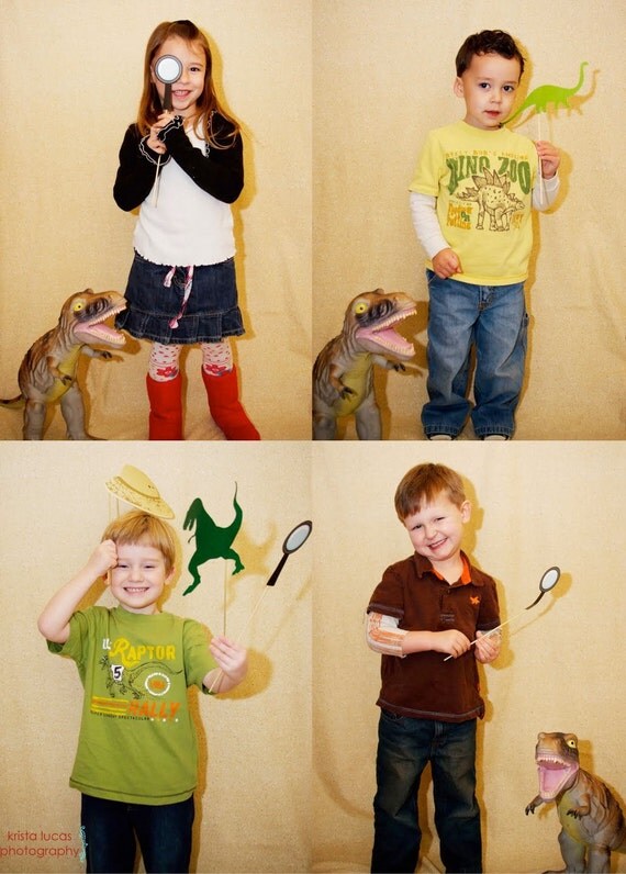 Dinosaur Printable PHOTO BOOTH PROPS - Editable Text Instant Download | Paper and Cake Il_570xn