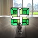 Christmas Green Geometric Stained Glass Night Light