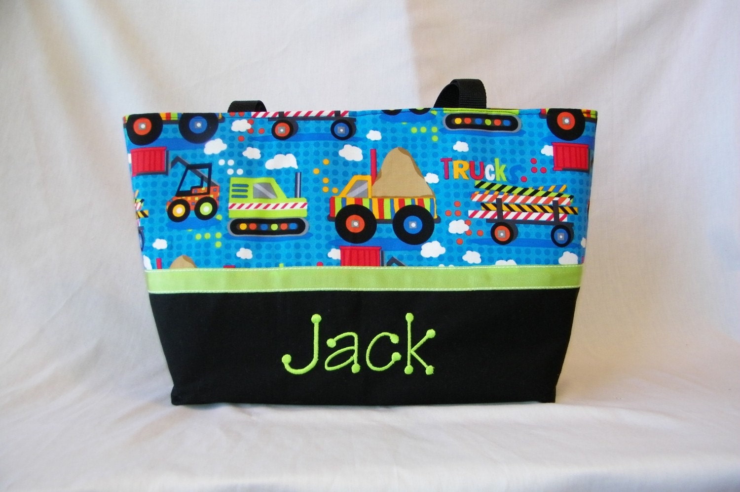 Personalized Construction Work Boy Diaper Bag.... Large diaper