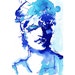 Blue and Teal Watercolor Ink Painting on Watercolor Paper Indigo Mae