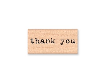 THANK YOU STAMP rubber stamp wedding favor favours cards tags type font papercrafting stamp wood mounted mountainsidecrafts(17-28)