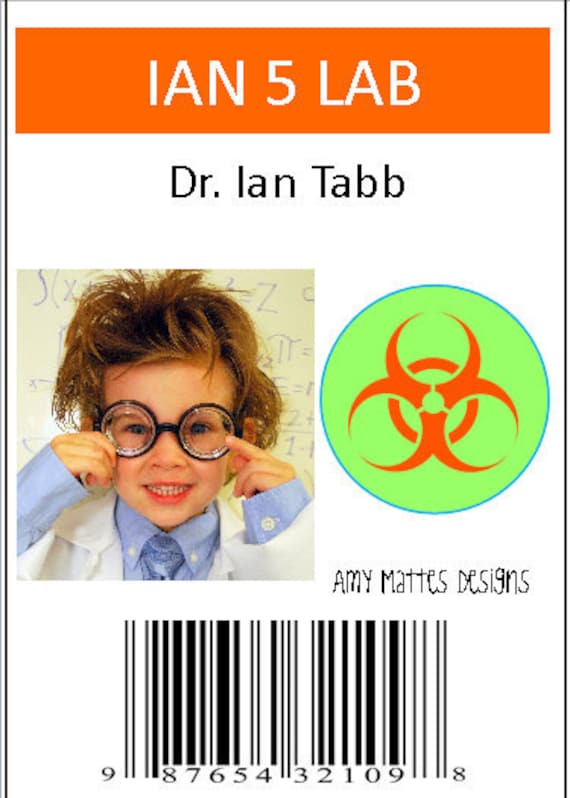 Mad Scientist Boys Printable Badge by aboyslife on Etsy