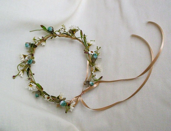 headband Halo Boho etsy  boho crown Flower hair Chic  music wreath flower Crown Woodland