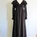 LAST CHANCE CLEARANCE Vintage 1970s Dress - Black Chiffon Dress with Ruffled Bodice and Sheer Sleeves - 70s Bewitching Dress M