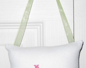 Aww Counted Cross Stitch Hanging Pillow