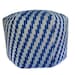 Ikat, Pouf, Pouffe, Bean Bag, Ottoman, Floor Pillow, Floor Cushion, Blue Gray, 20"