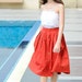 60's Style Full Skirt in Terra Cotta