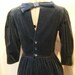 Buttons and Bows II vintage 1980s Navy velvet dress with Keyhole back and charming Details Medium