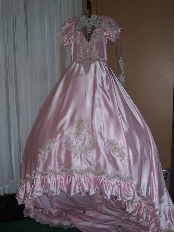 Martin Vintage Wedding Dresses items similar to san martin pink satin vintage wedding Martin Vintage Wedding Dresses items similar to san martin pink satin vintage wedding