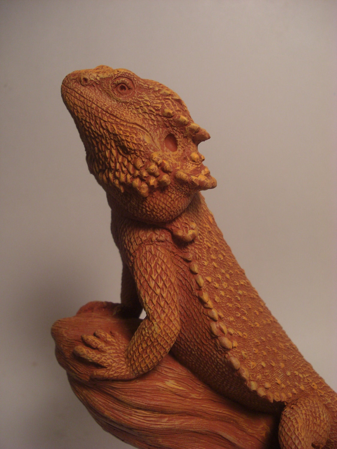 Bearded Dragon Sculpture Large Watching Over