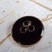 Antique Victorian Mourning Pendant-Brooch With Onyx Clover