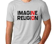 Imagine No Religion Atheist shirt cool free thinker t-shirt