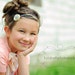 the Mia- shabby pale grey crochet lace flower with golden yellow trim on grey skinny elastic headband, newborn to adult hair accessory