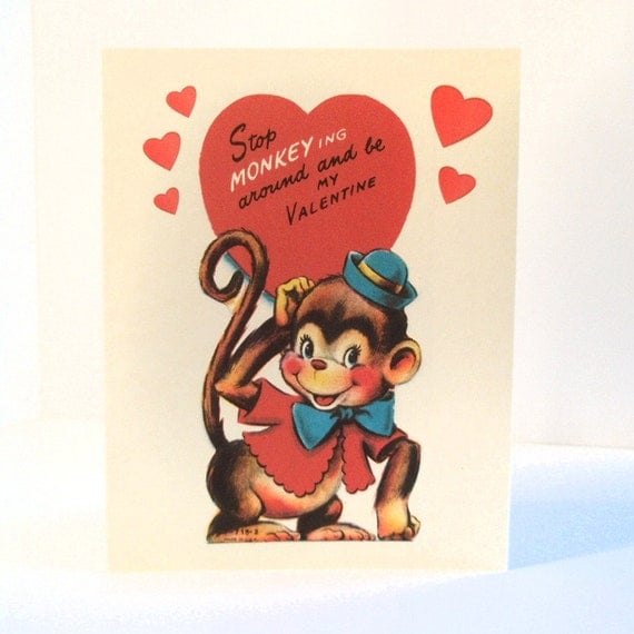 valentines monkey teddy
