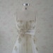 Vintage Inspired Wedding Dress with Light Gold Lace and Charmeuse Empire Waist Style